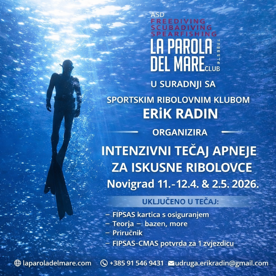 Intenzivni tečaj apneje za iskusne ribolovce